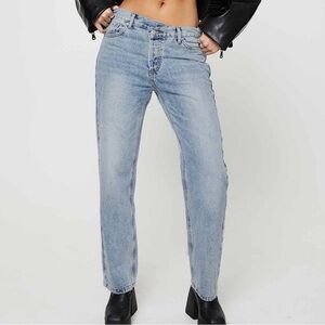 Princess Polly asymmetrical waist jeans